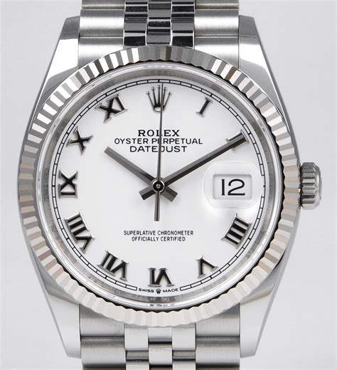 rolex datejust roman numerals white|Rolex roman numerals for sale.